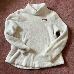 White fleece Vineyard Vines sweater